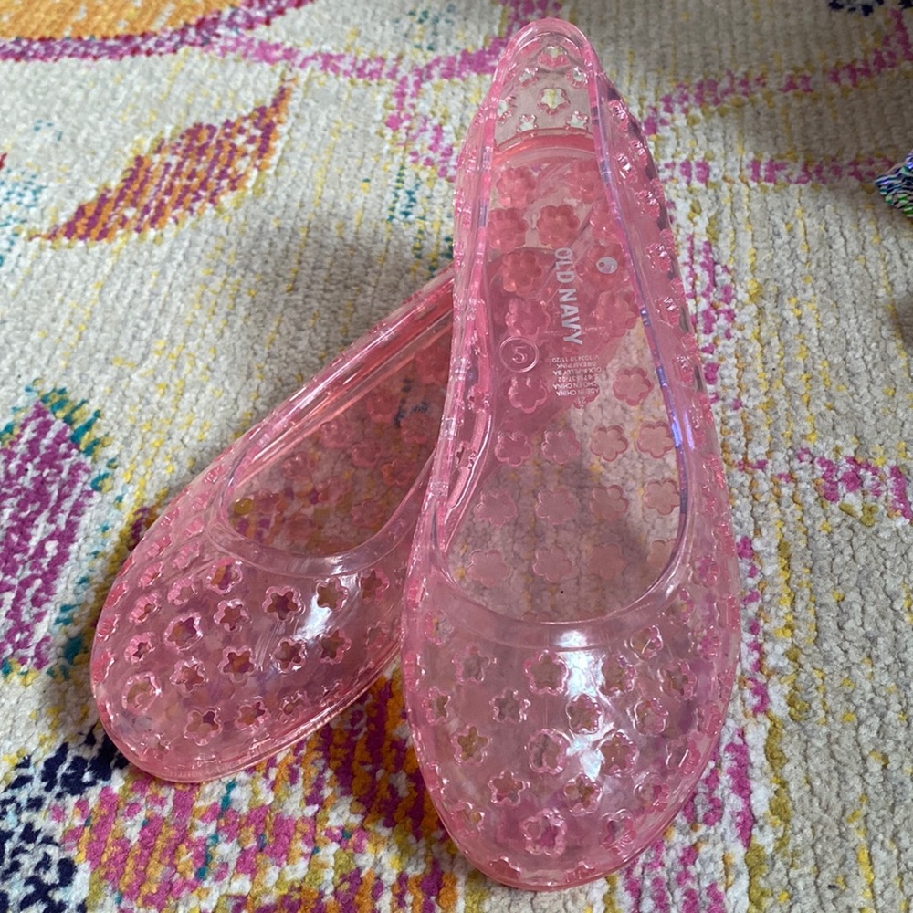 Girls size 2 pink jelly sandals, jellies